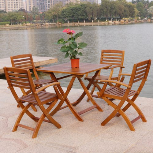 OT-1506 Teak Wood Outdoor Dining Table And Chair 