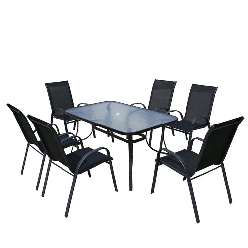 OT-1508 Outdoor Dining Set With Textilene High Back Chair