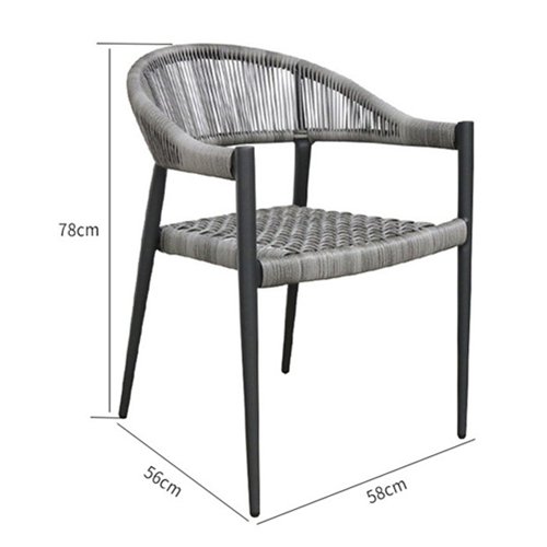 OT-1517 Restaurant Outdoor Dining Chair With Armrests