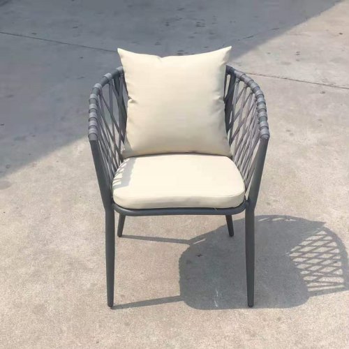 OT-1521 Crossed Ropes Dining Chair For Outdoor Use