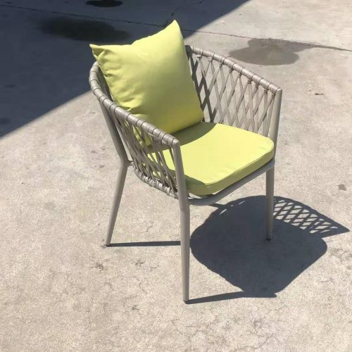 OT-1521 Crossed Ropes Dining Chair For Outdoor Use