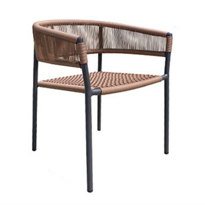 OT-1526 Open Back Patio Dining Chair With Armrests