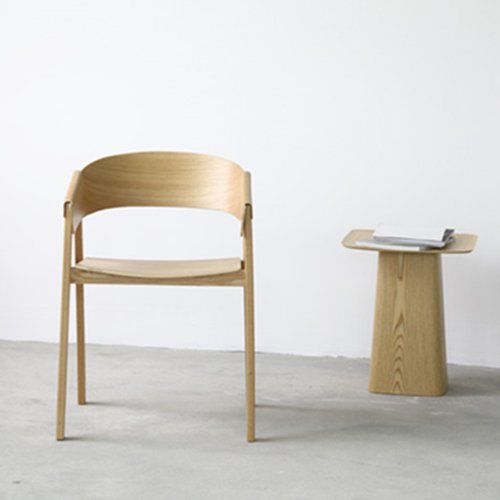 iW-158 ash wood dining chair with armrests 