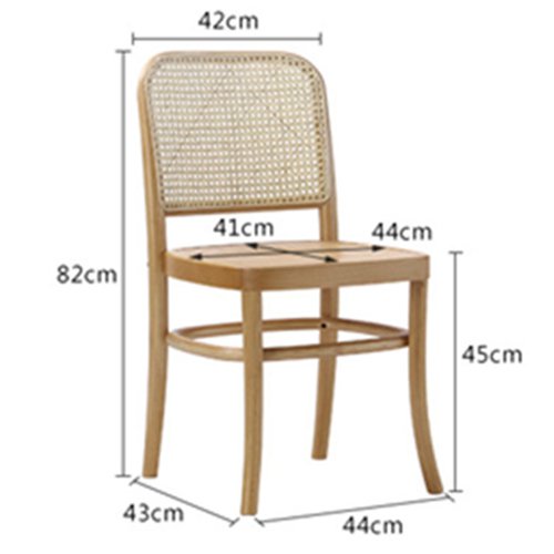 WR-1302 Wood Dining Chair With Rattan Window