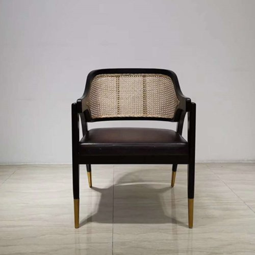 WR-1304 Arm Dining Chair With Rattan Back