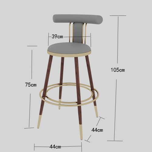 IBS-945 T Back Upholstered High Stool With Feetrest